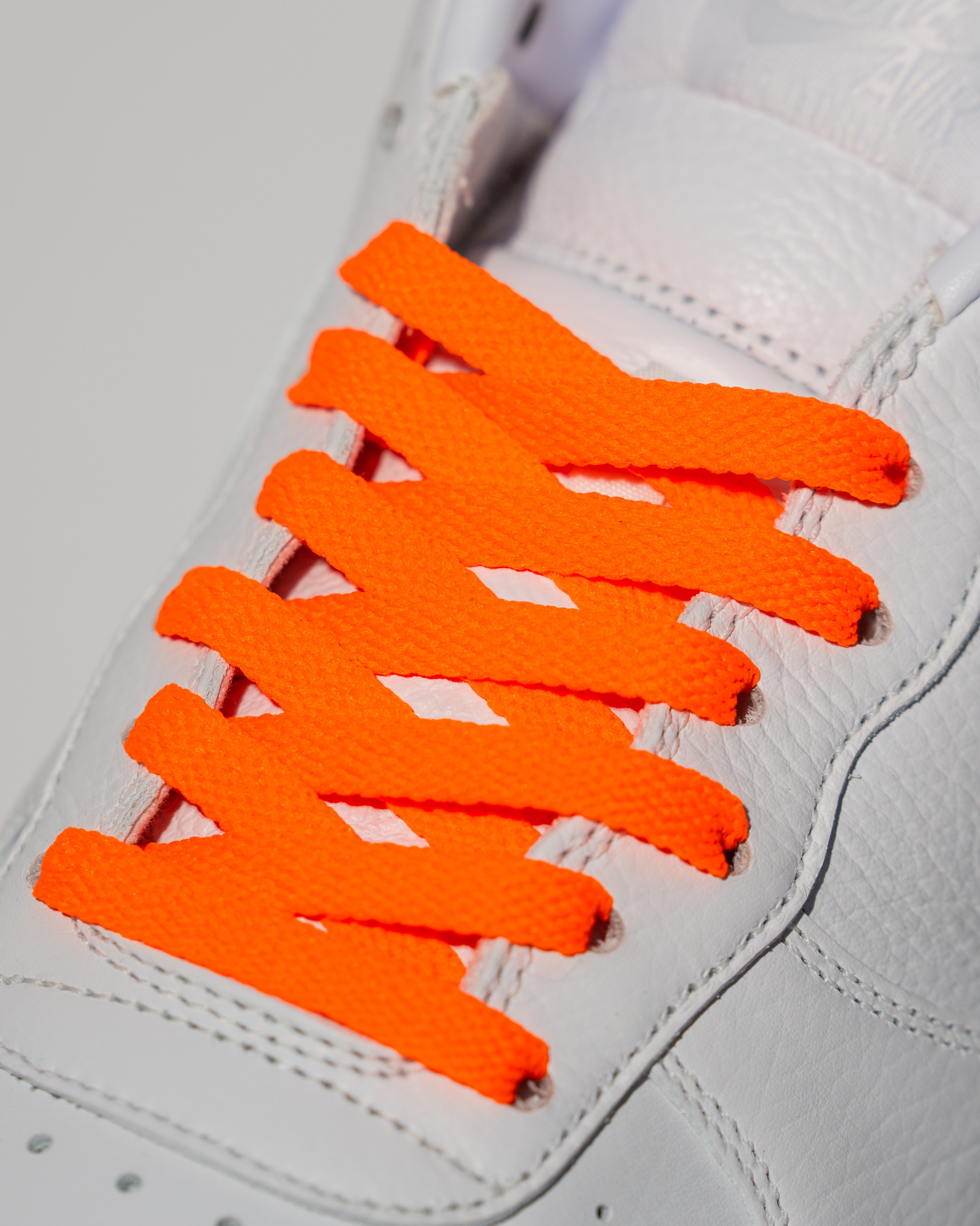 “Safety Orange” Flat Lace